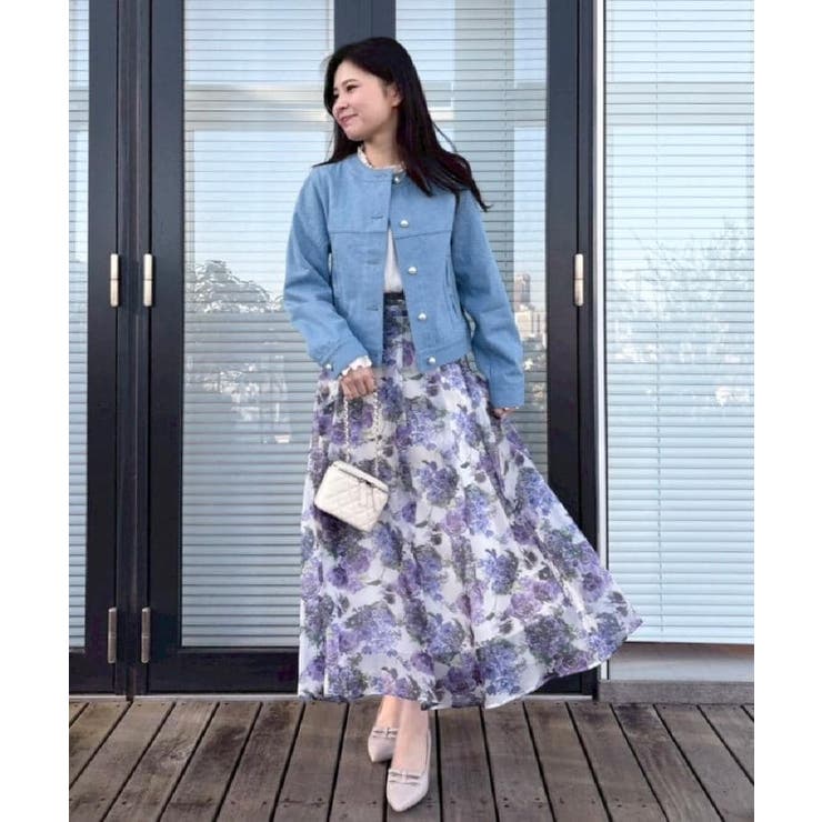 【洗える・綿100％】パール調ボタン デニムジャケット | Couture brooch | 詳細画像8 