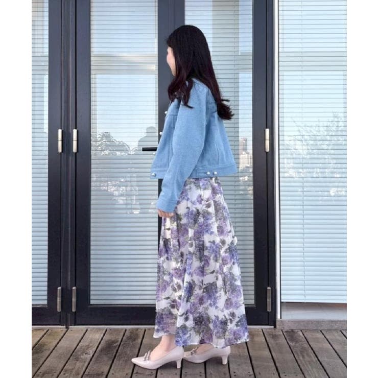 【洗える・綿100％】パール調ボタン デニムジャケット | Couture brooch | 詳細画像9 