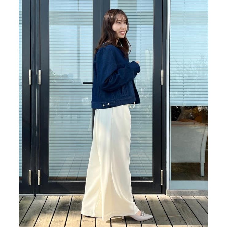 【洗える・綿100％】パール調ボタン デニムジャケット | Couture brooch | 詳細画像19 