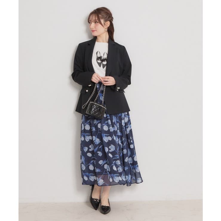 【洗える・ハレの日・通勤】パール調ボタン テーラードジャケット | Couture brooch | 詳細画像20 