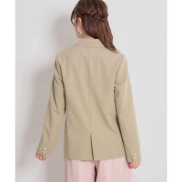【洗える・ハレの日・通勤】パール調ボタン テーラードジャケット | Couture brooch | 詳細画像60 