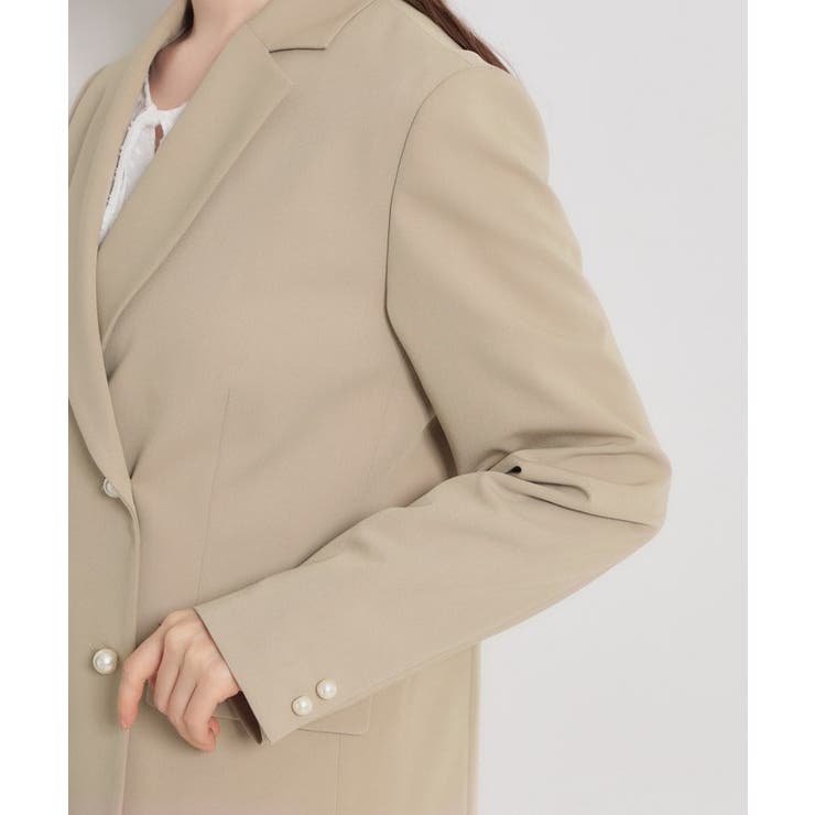 【洗える・ハレの日・通勤】パール調ボタン テーラードジャケット | Couture brooch | 詳細画像62 