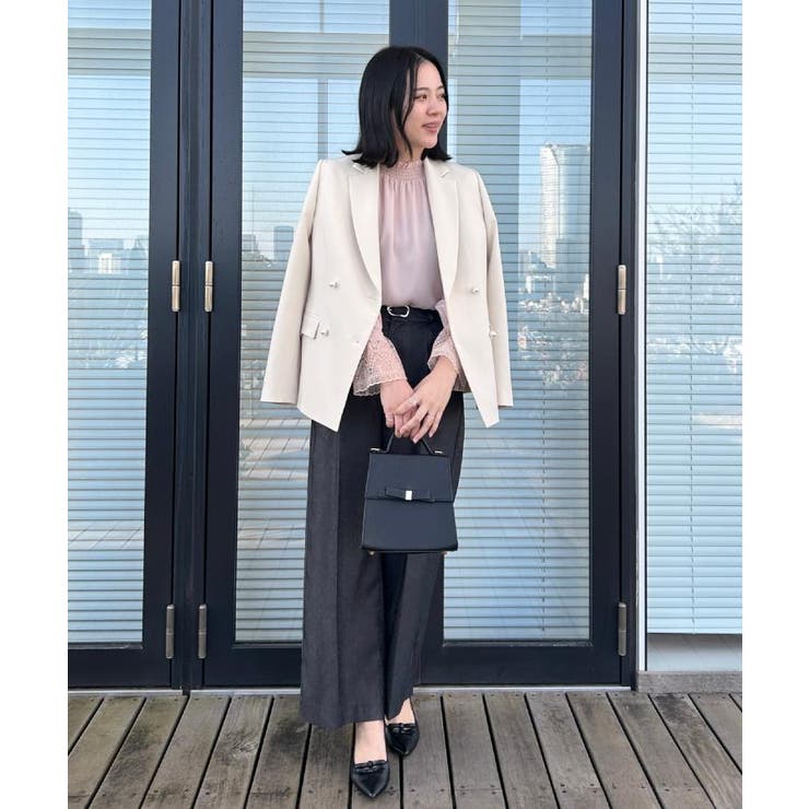 【洗える・ハレの日・通勤】パール調ボタン テーラードジャケット | Couture brooch | 詳細画像51 