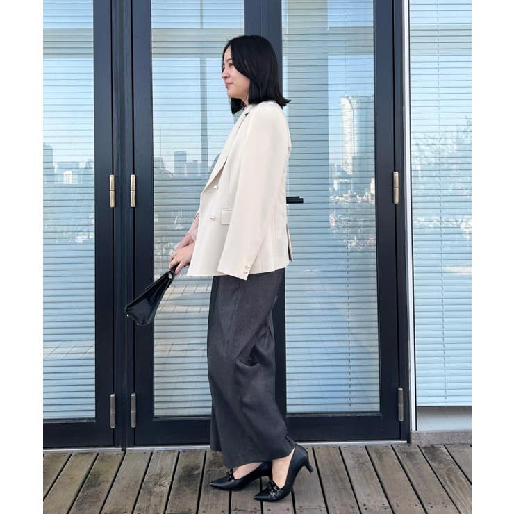 【洗える・ハレの日・通勤】パール調ボタン テーラードジャケット | Couture brooch | 詳細画像52 