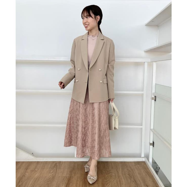 【洗える・ハレの日・通勤】パール調ボタン テーラードジャケット | Couture brooch | 詳細画像15 