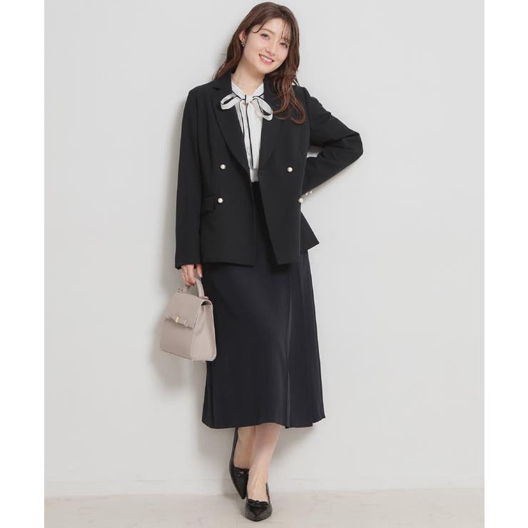 【洗える・ハレの日・通勤】パール調ボタン テーラードジャケット | Couture brooch | 詳細画像26 