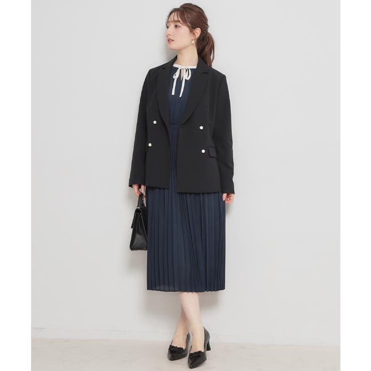 【洗える・ハレの日・通勤】パール調ボタン テーラードジャケット | Couture brooch | 詳細画像29 