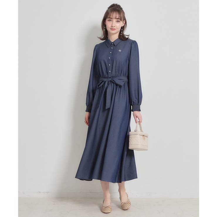 【洗える】ロゴエンブロ シャツワンピース | Couture brooch | 詳細画像2 