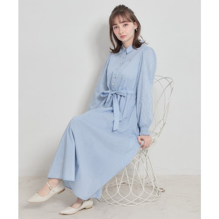 【洗える】ロゴエンブロ シャツワンピース | Couture brooch | 詳細画像11 