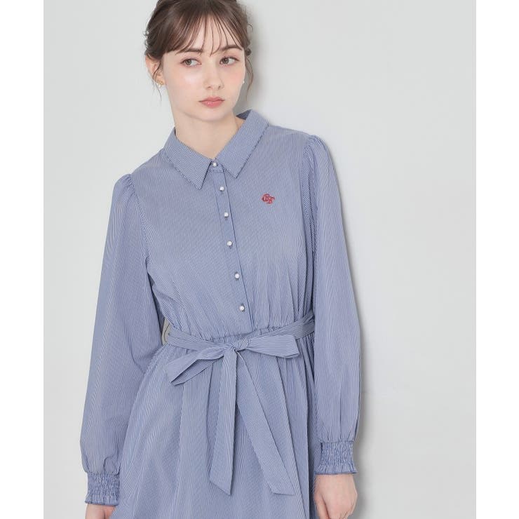 【洗える】ロゴエンブロ シャツワンピース | Couture brooch | 詳細画像30 