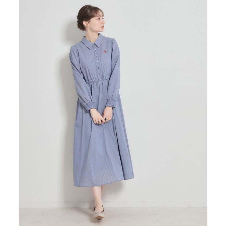 【洗える】ロゴエンブロ シャツワンピース | Couture brooch | 詳細画像32 