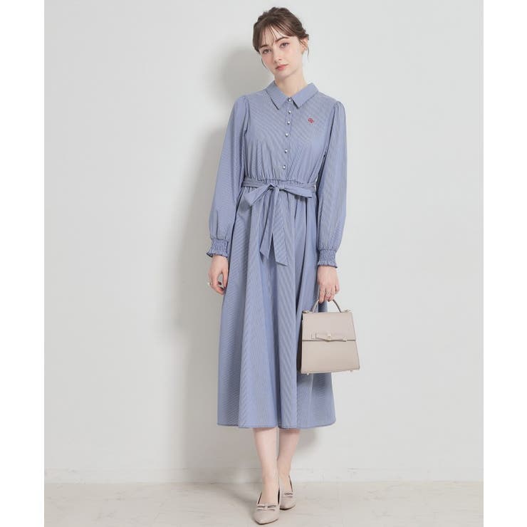 【洗える】ロゴエンブロ シャツワンピース | Couture brooch | 詳細画像27 