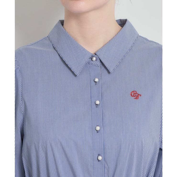 【洗える】ロゴエンブロ シャツワンピース | Couture brooch | 詳細画像46 