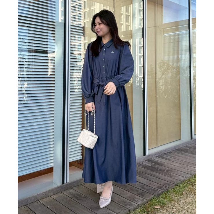 【洗える】ロゴエンブロ シャツワンピース | Couture brooch | 詳細画像7 