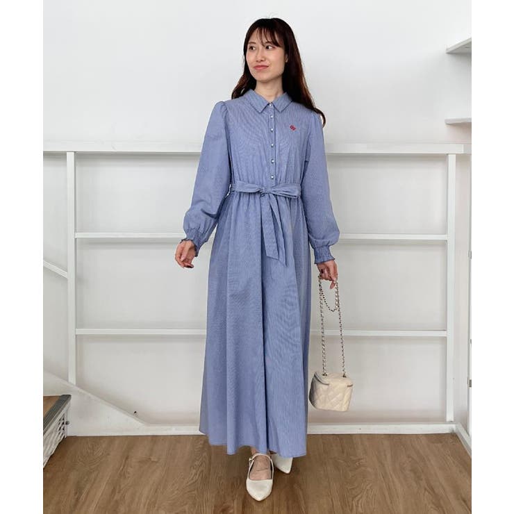 【洗える】ロゴエンブロ シャツワンピース | Couture brooch | 詳細画像34 