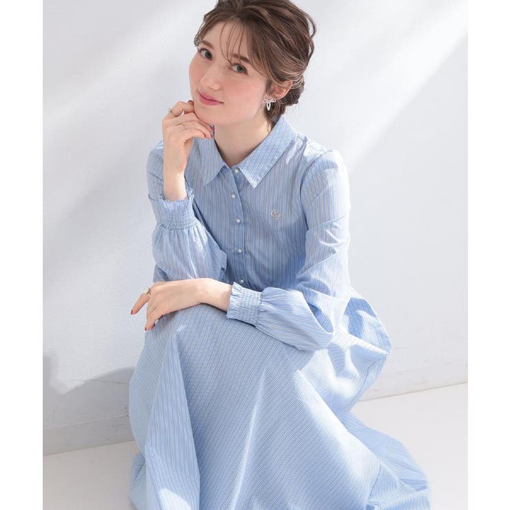 【洗える】ロゴエンブロ シャツワンピース | Couture brooch | 詳細画像20 