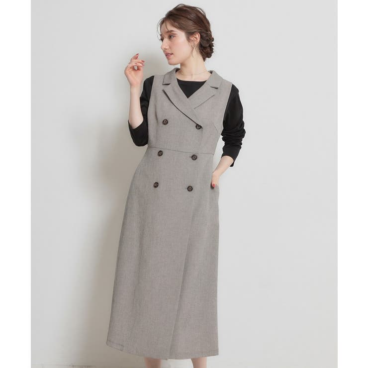 【通勤】リネンライク ジレにもなるジャンスカ | Couture brooch | 詳細画像12 