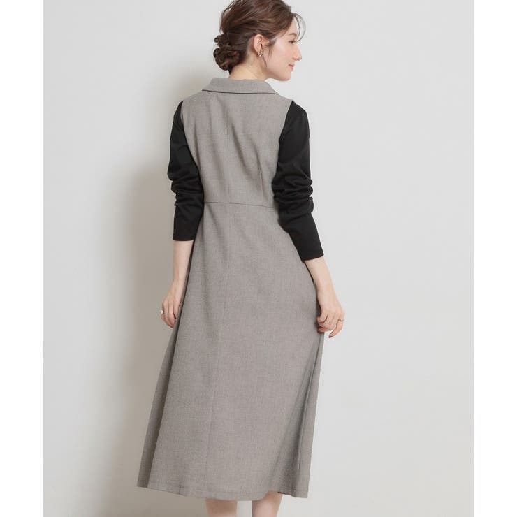 【通勤】リネンライク ジレにもなるジャンスカ | Couture brooch | 詳細画像15 