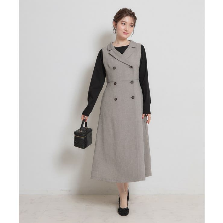 【通勤】リネンライク ジレにもなるジャンスカ | Couture brooch | 詳細画像9 