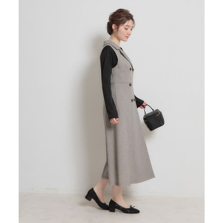 【通勤】リネンライク ジレにもなるジャンスカ | Couture brooch | 詳細画像10 