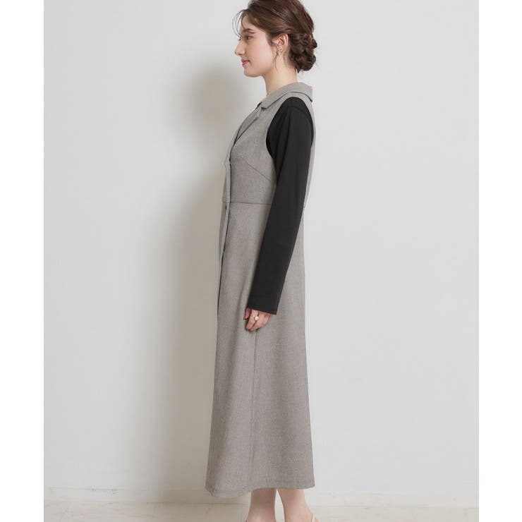 【通勤】リネンライク ジレにもなるジャンスカ | Couture brooch | 詳細画像22 