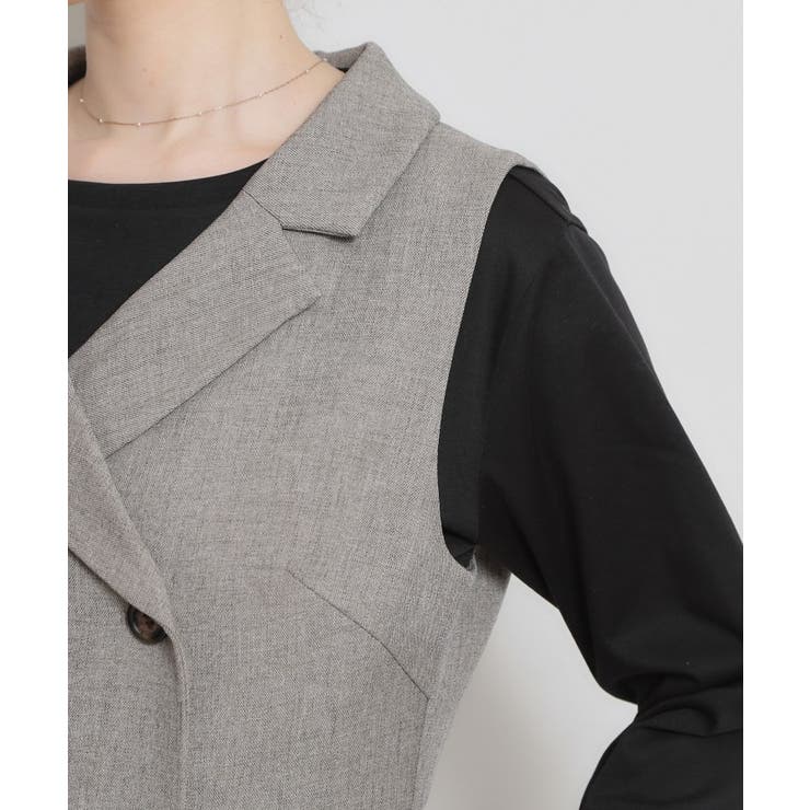 【通勤】リネンライク ジレにもなるジャンスカ | Couture brooch | 詳細画像25 