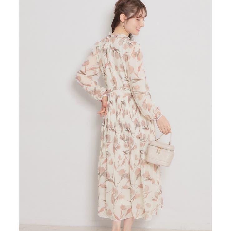 【洗える・着映え】チューリップ柄 ワンピース | Couture brooch | 詳細画像5 