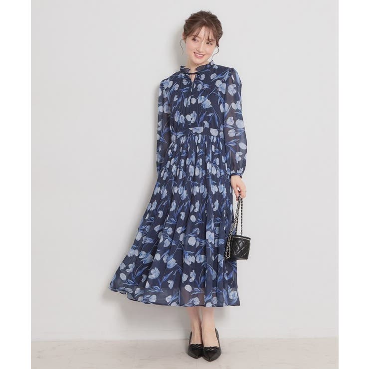 【洗える・着映え】チューリップ柄 ワンピース | Couture brooch | 詳細画像16 