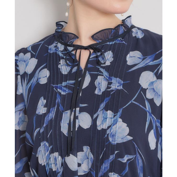 【洗える・着映え】チューリップ柄 ワンピース | Couture brooch | 詳細画像30 