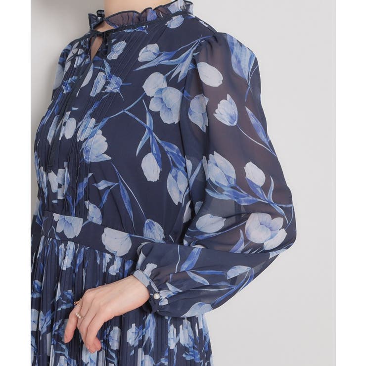 【洗える・着映え】チューリップ柄 ワンピース | Couture brooch | 詳細画像32 