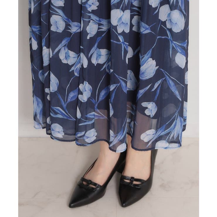 【洗える・着映え】チューリップ柄 ワンピース | Couture brooch | 詳細画像33 