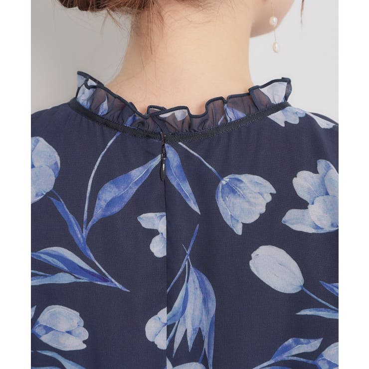 【洗える・着映え】チューリップ柄 ワンピース | Couture brooch | 詳細画像31 