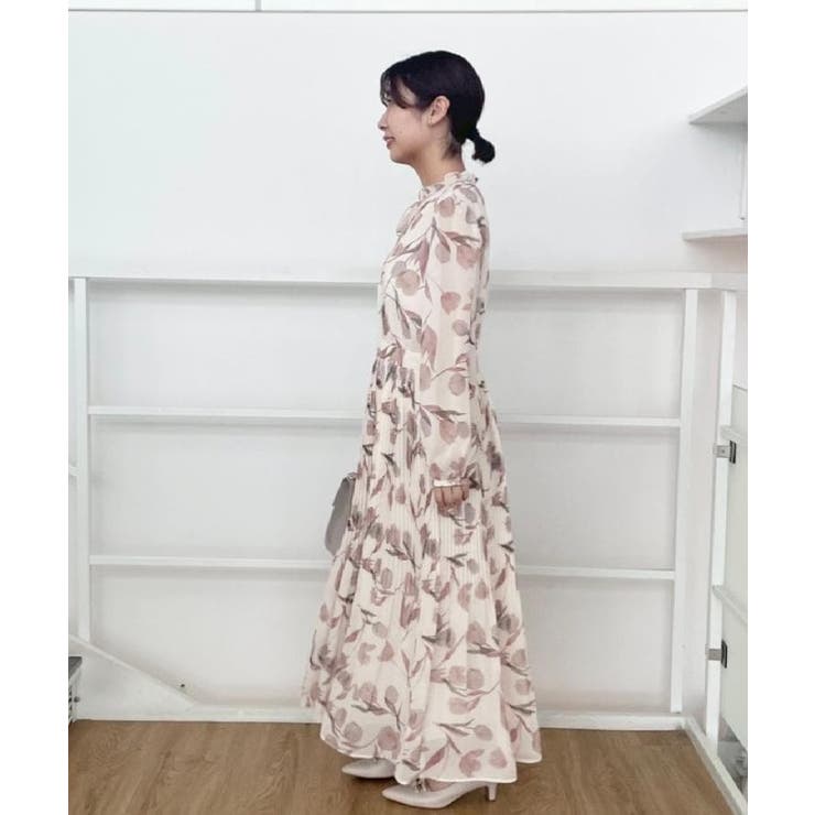 【洗える・着映え】チューリップ柄 ワンピース | Couture brooch | 詳細画像12 