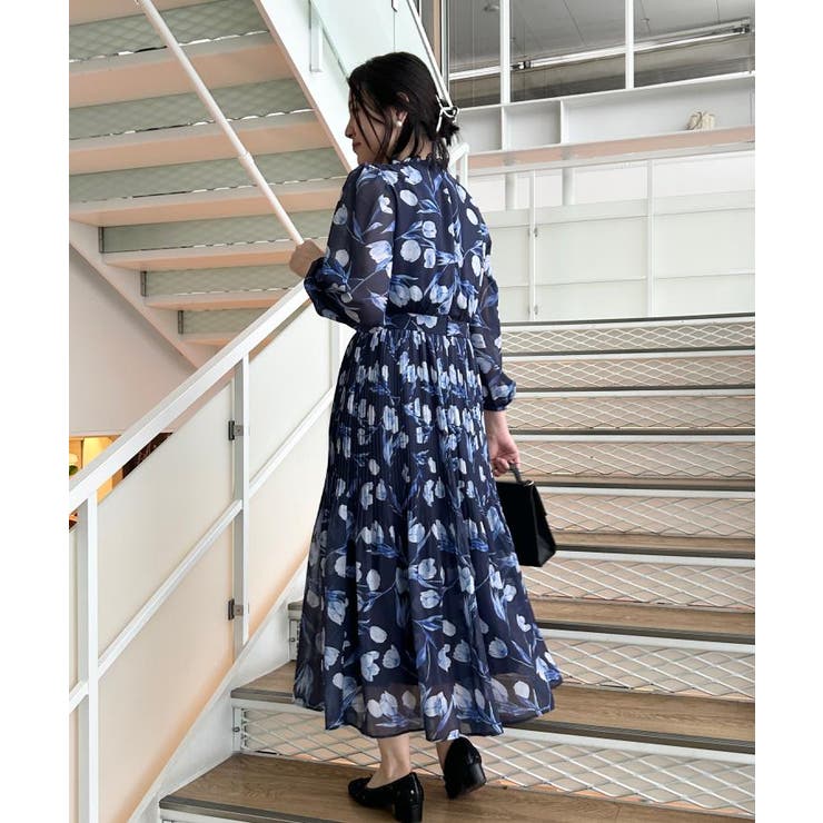 【洗える・着映え】チューリップ柄 ワンピース | Couture brooch | 詳細画像23 