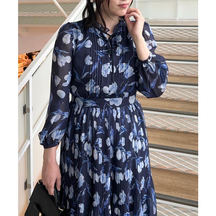 【洗える・着映え】チューリップ柄 ワンピース | Couture brooch | 詳細画像24 