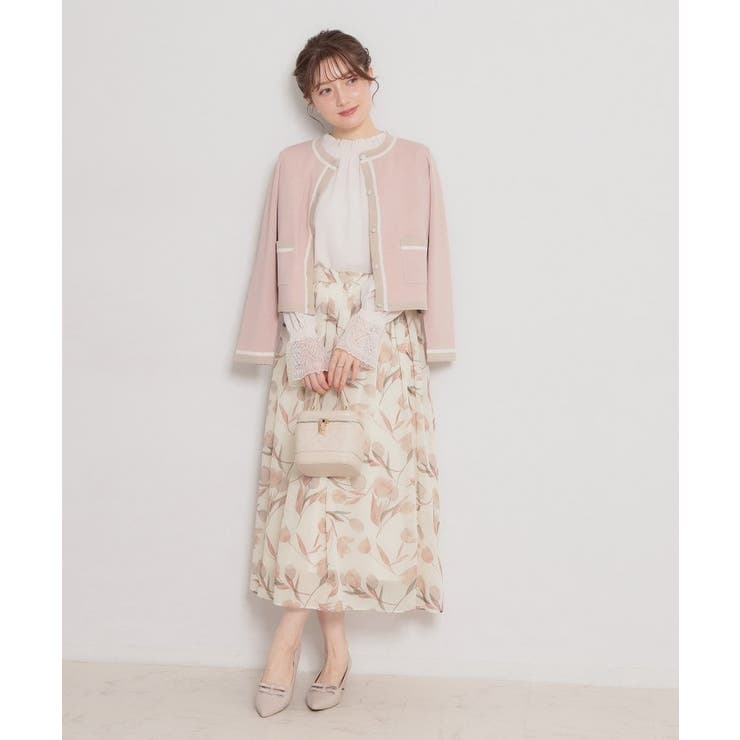 【洗える】チューリップ柄スカート | Couture brooch | 詳細画像1 