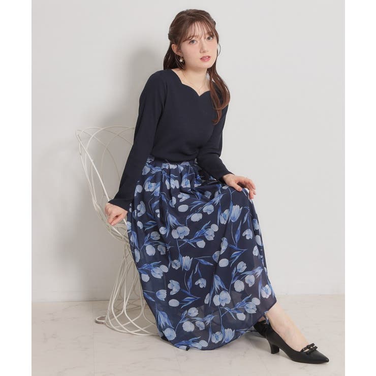 【洗える】チューリップ柄スカート | Couture brooch | 詳細画像13 