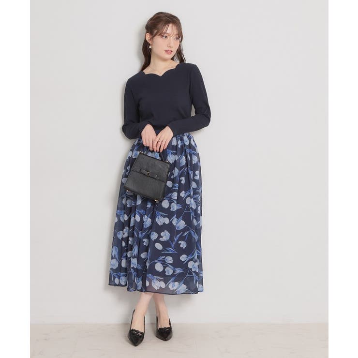 【洗える】チューリップ柄スカート | Couture brooch | 詳細画像12 