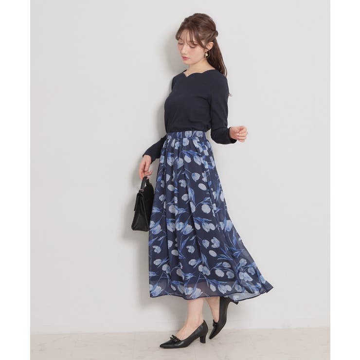 【洗える】チューリップ柄スカート | Couture brooch | 詳細画像14 