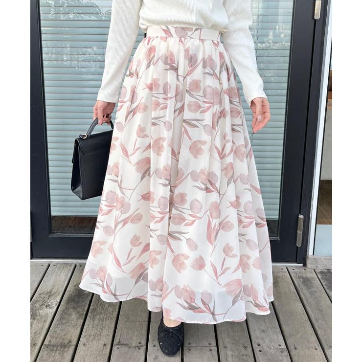 【洗える】チューリップ柄スカート | Couture brooch | 詳細画像10 