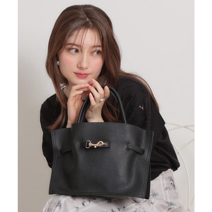 ブラック(019) | 巾着付き2wayトートバッグ | Couture brooch