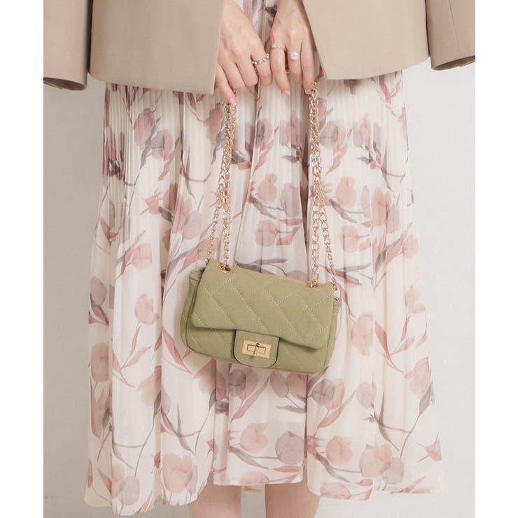 スエード調ミニショルダーバッグ | Couture brooch | 詳細画像1 