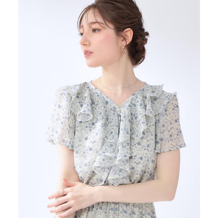 【洗える】花柄 フリル ワンピース | Couture brooch | 詳細画像10 