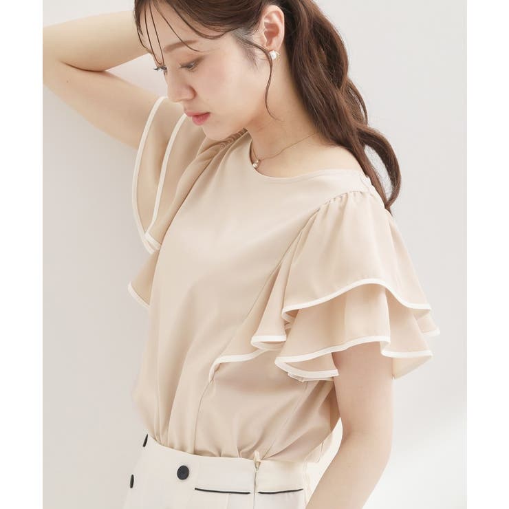 【接触冷感・UVカット・洗える】ラッフル フレアスリーブ トップス | Couture brooch | 詳細画像24 
