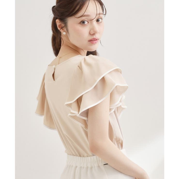 【接触冷感・UVカット・洗える】ラッフル フレアスリーブ トップス | Couture brooch | 詳細画像25 