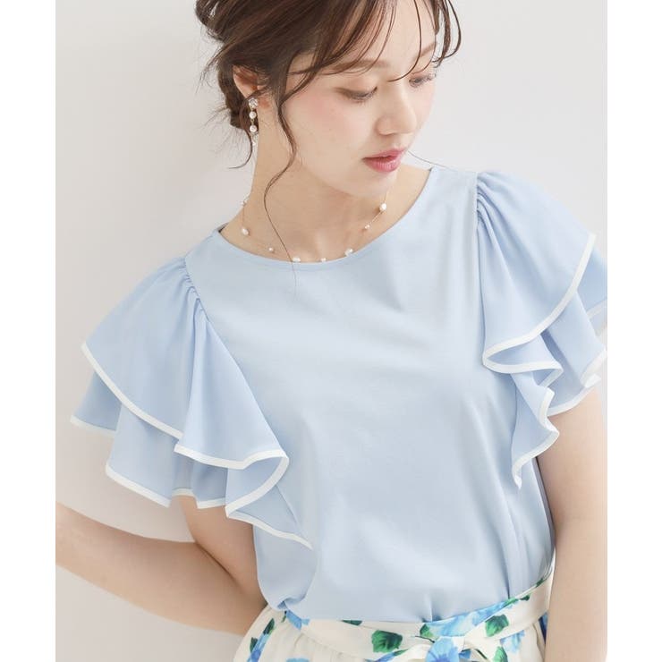 【接触冷感・UVカット・洗える】ラッフル フレアスリーブ トップス | Couture brooch | 詳細画像34 