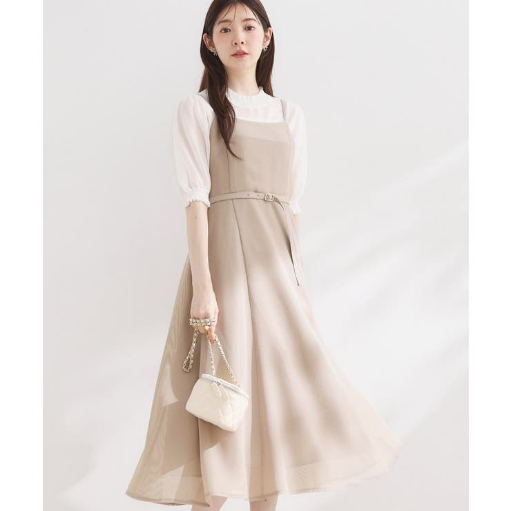 トープ(054) | 【洗える】メッシュ キャミワンピース | Couture brooch