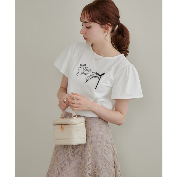 リボンロゴTシャツ | Couture brooch | 詳細画像2 