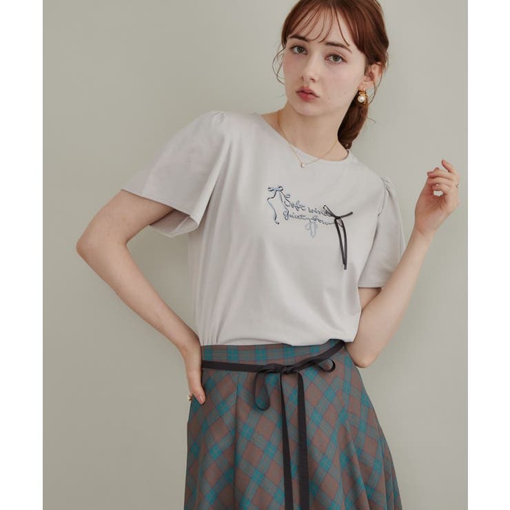 リボンロゴTシャツ | Couture brooch | 詳細画像8 