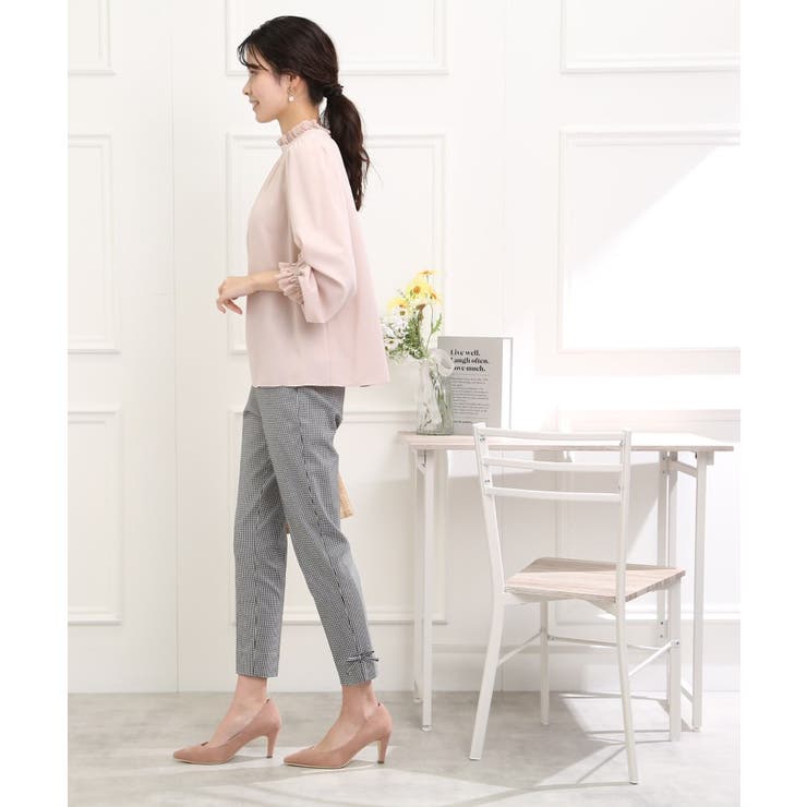 【ラクチンきれい見えパンツ】リボンハイパーストレッチパンツ | Couture brooch | 詳細画像59 